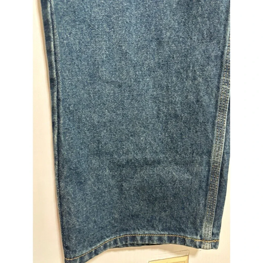 Carhartt Denim Jeans Mens 42 34 Blue Work Pants Traditional Fit Cotton B480-DVB